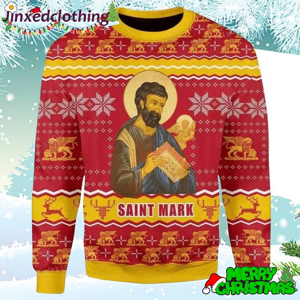 Merry Christmas Saint Mark The Evangelist Ugly Sweater For Unisex 